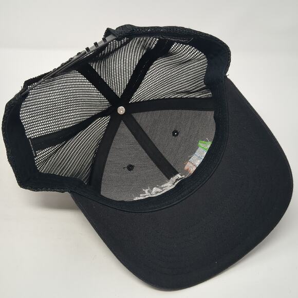 Real Oregon Snapback Trucker Hat Black One Size Adjustable Mesh Back Richardson - Picture 7 of 10